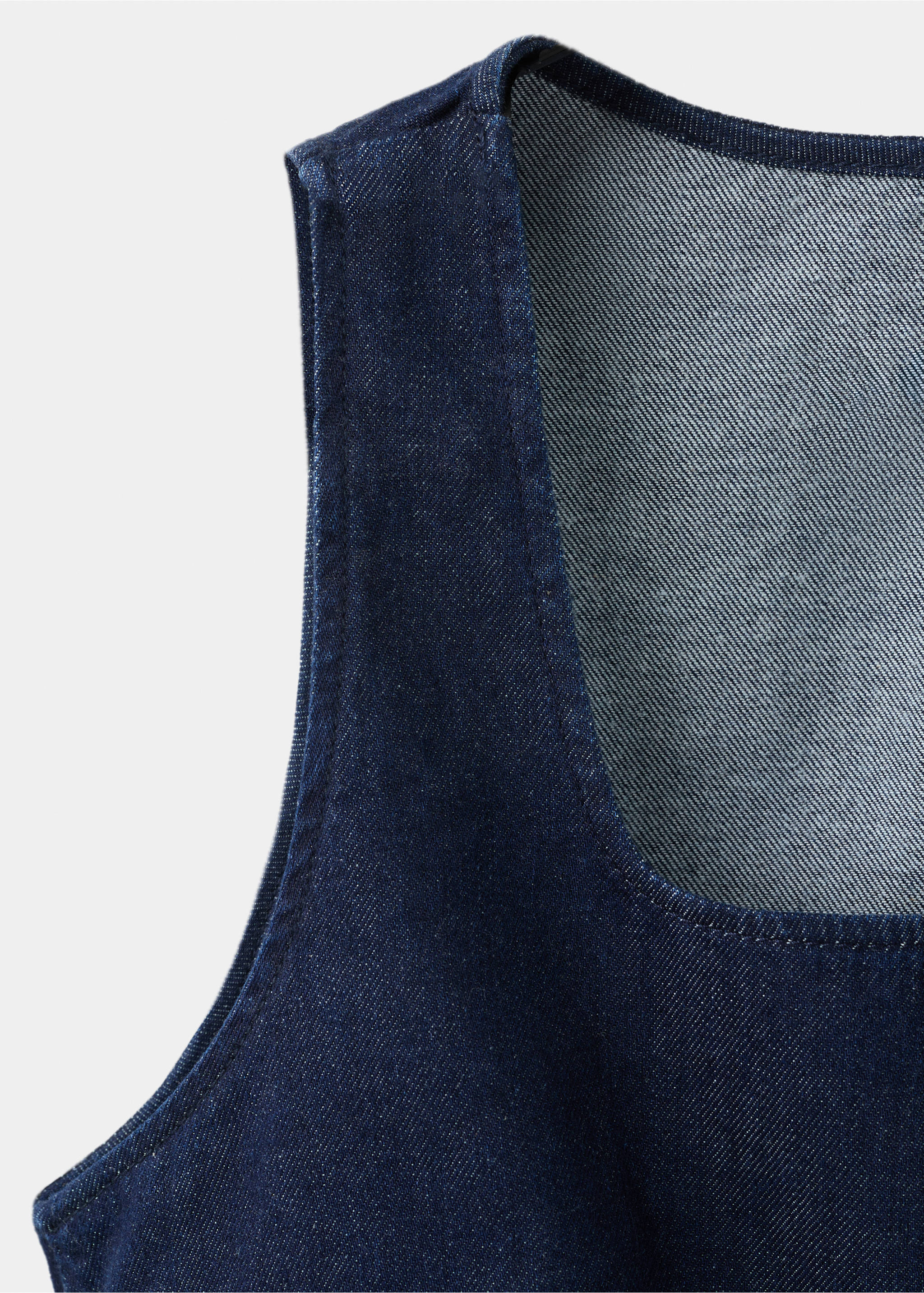 Buttoned denim top - Details of the article 0, Open Blue. Ref: 27083274-00.