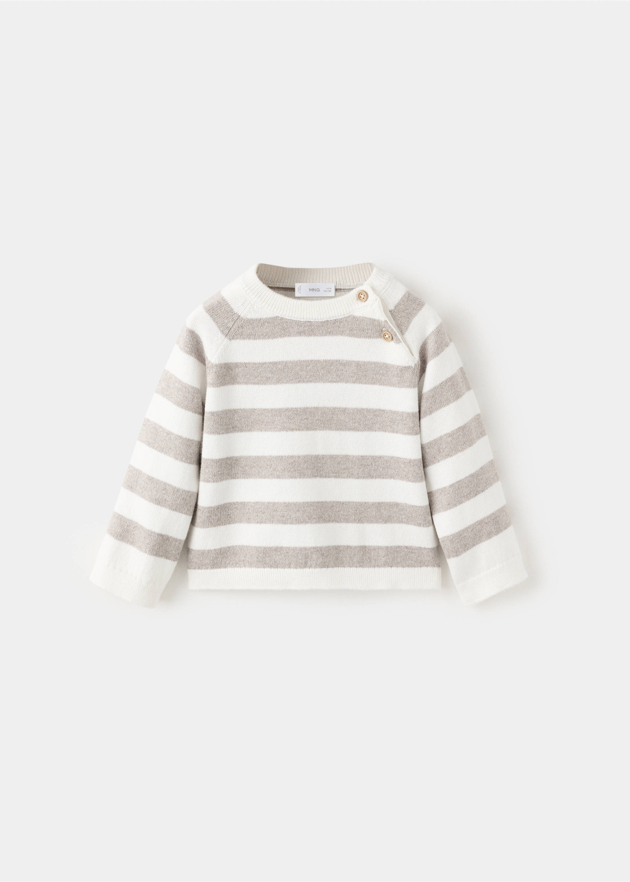 Knit striped sweater - Article without model, Beige. Ref: 27083275-00.