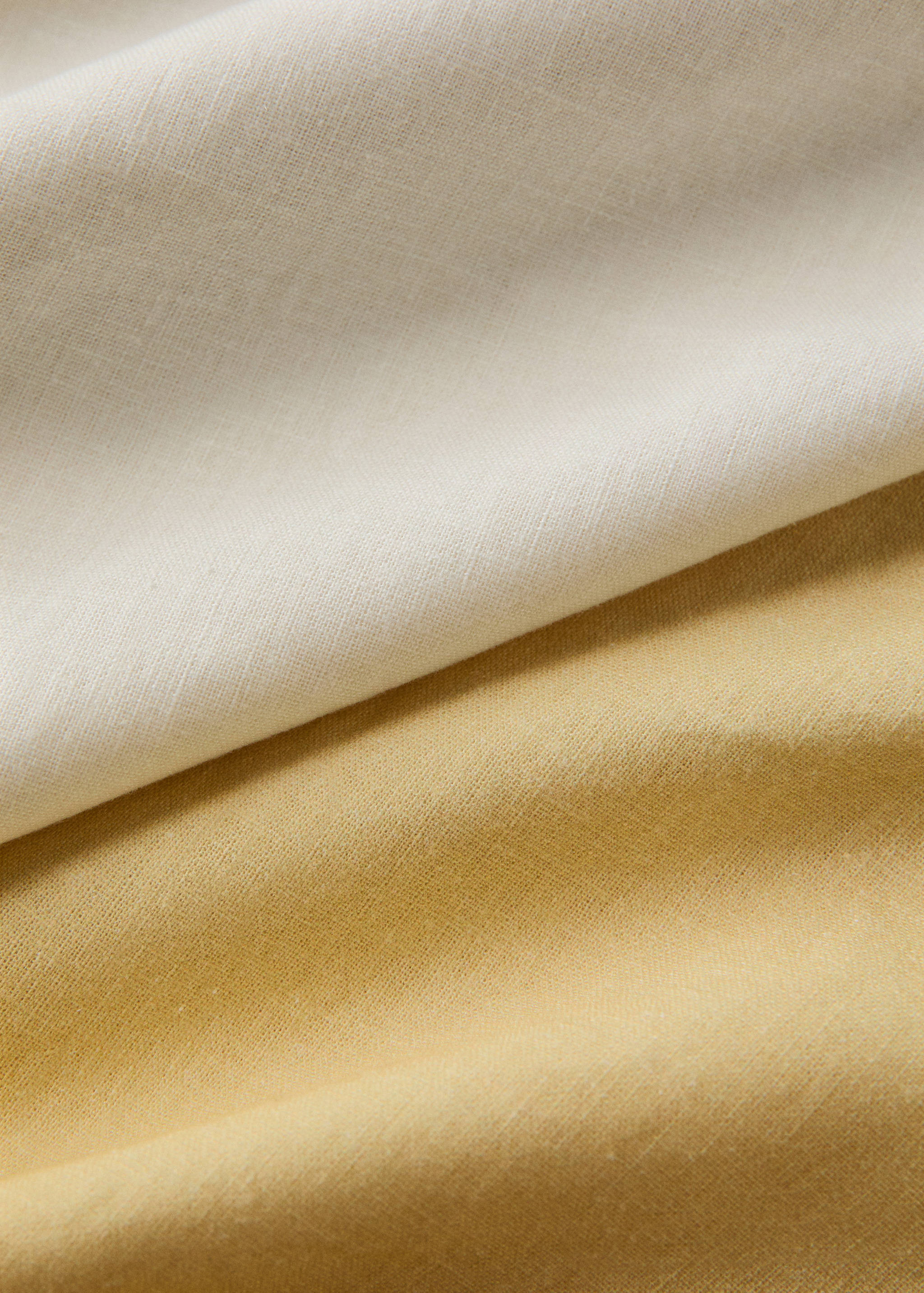 Gradient cotton-linen tablecloth with design for 2 to 4 diners - Details of the article 1