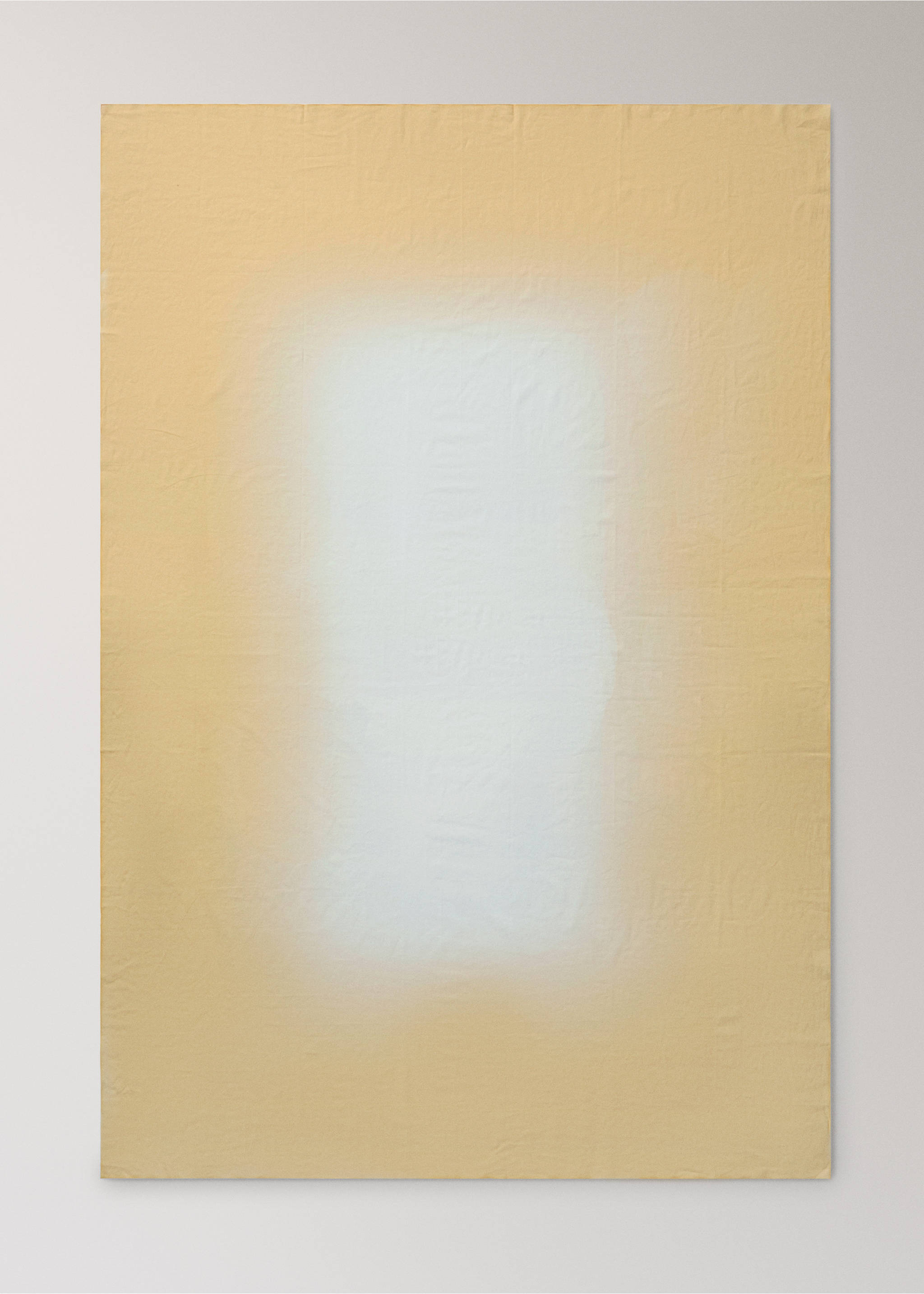 Ombre cotton linen tablecloth design for 2 to 4 people - Details of the article 3, Yellow. Ref: 27083276-00.