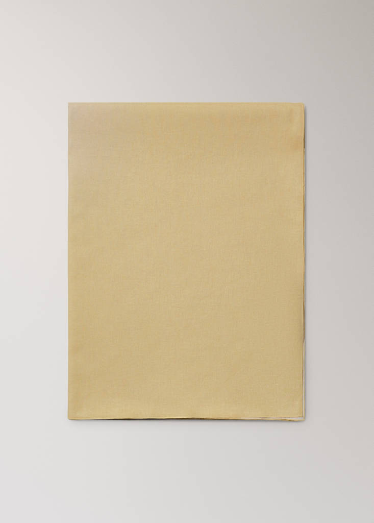 Ombre cotton linen tablecloth design for 2 to 4 people — Yellow