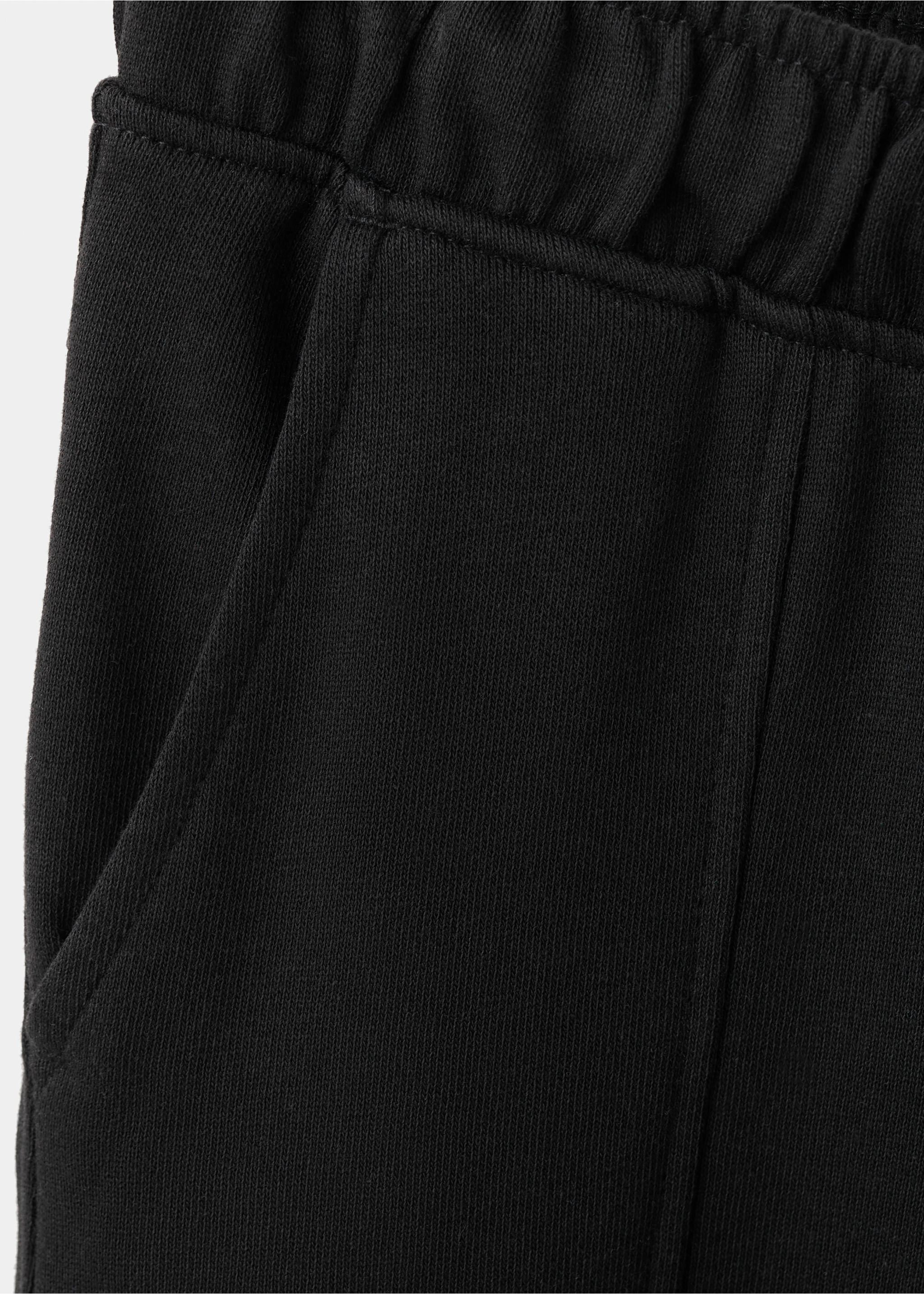 Cotton cargo joggers - Details of the article 0, Black. Ref: 27083279-00.