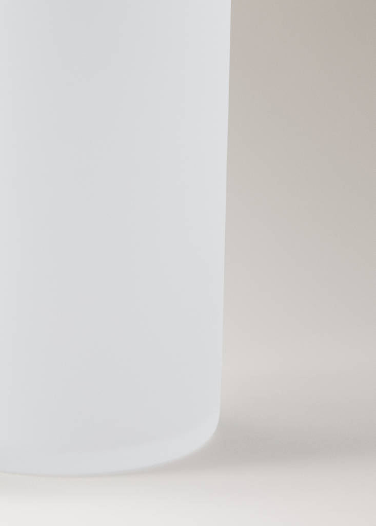 Frosted glass toothbrush tumbler — White