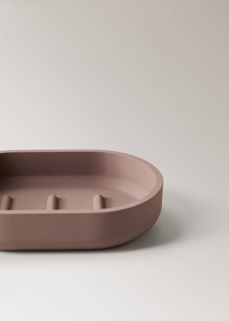 Resin soap dish — Brown