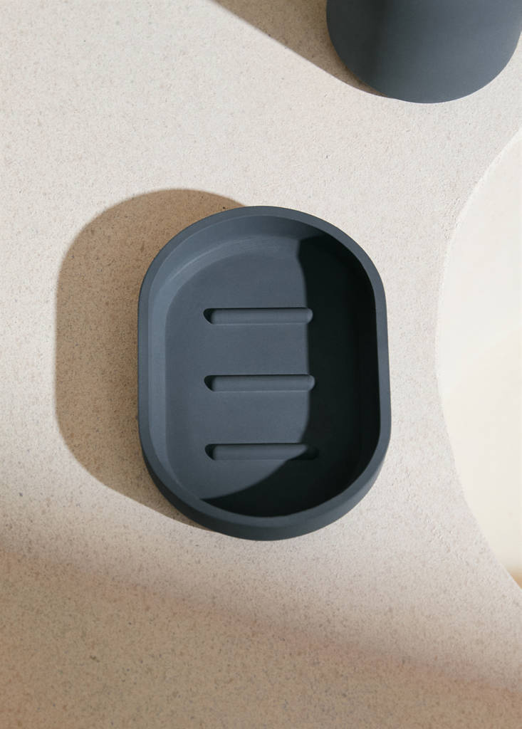 Resin soap dish — Charcoal