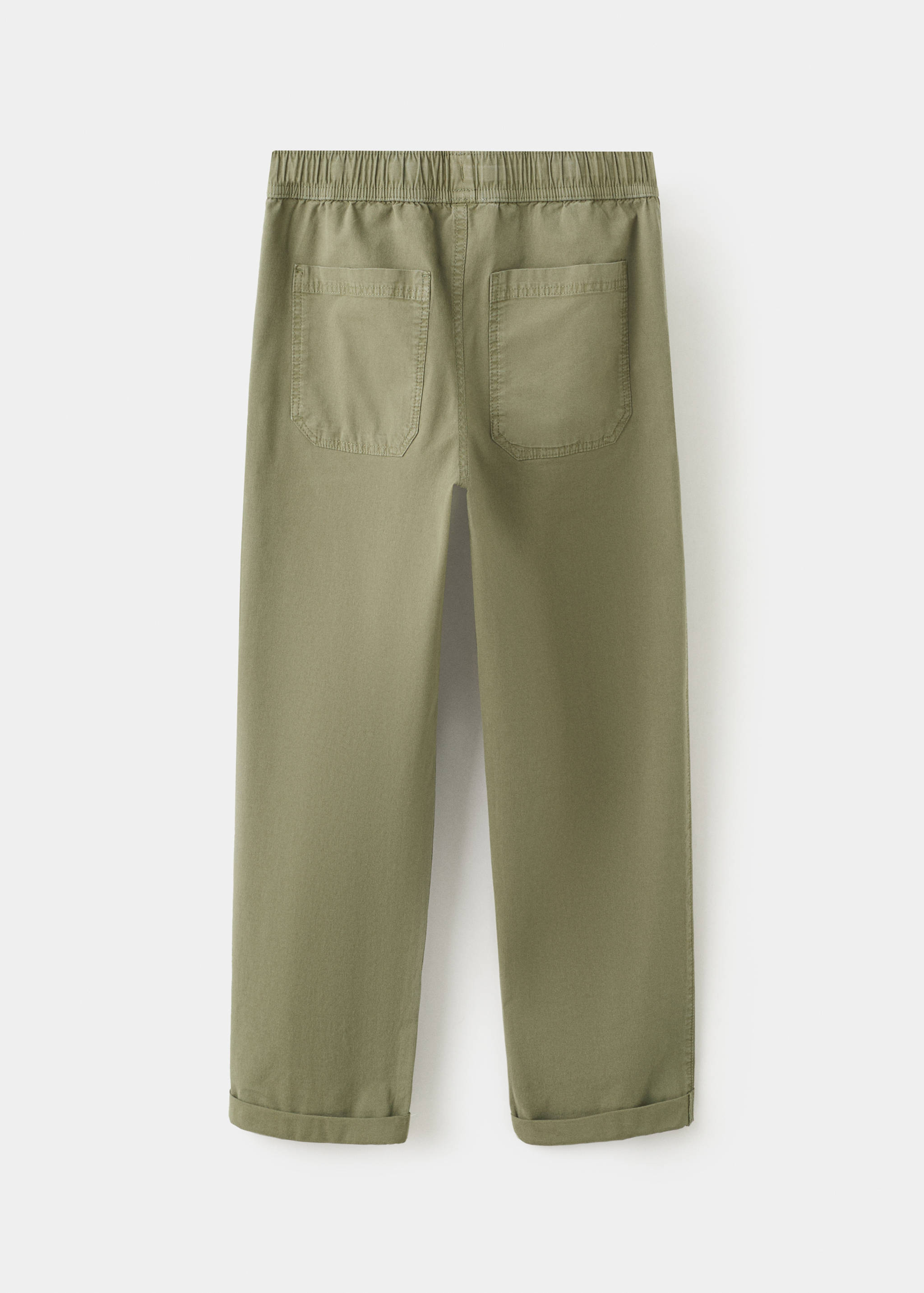 بنطلون قطني بقصة مستقيمة - الجهة الخلفية للمنتج