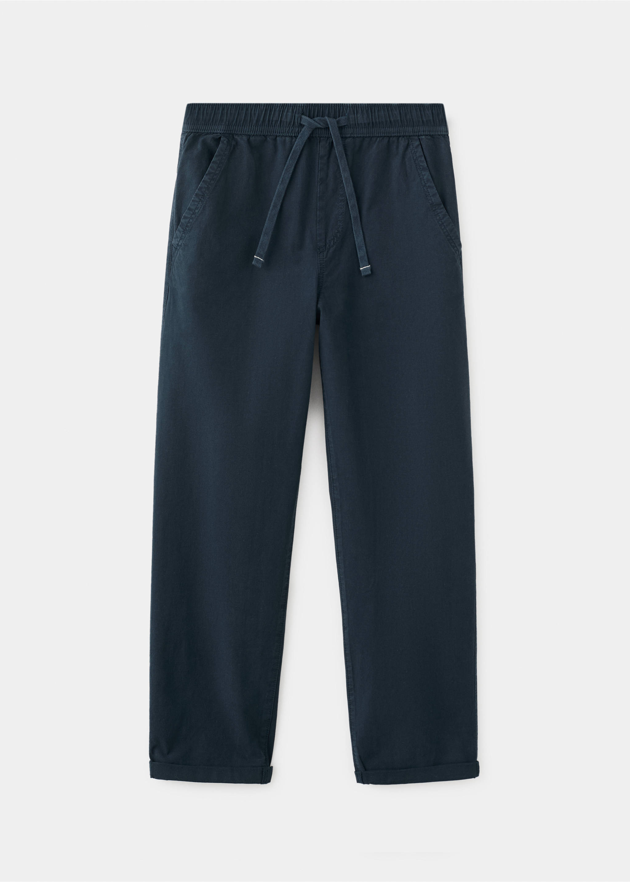 Straight fit pamučne hlače - Artikl bez modela, Mornarsko plava. Ref: 27083286-00.