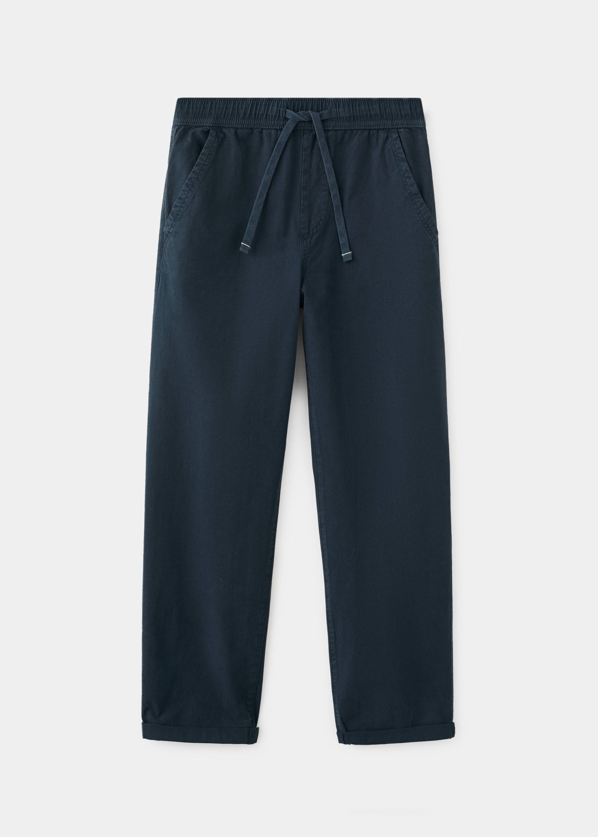 بنطلون قطني بقصة مستقيمة - منتج دون نموذج