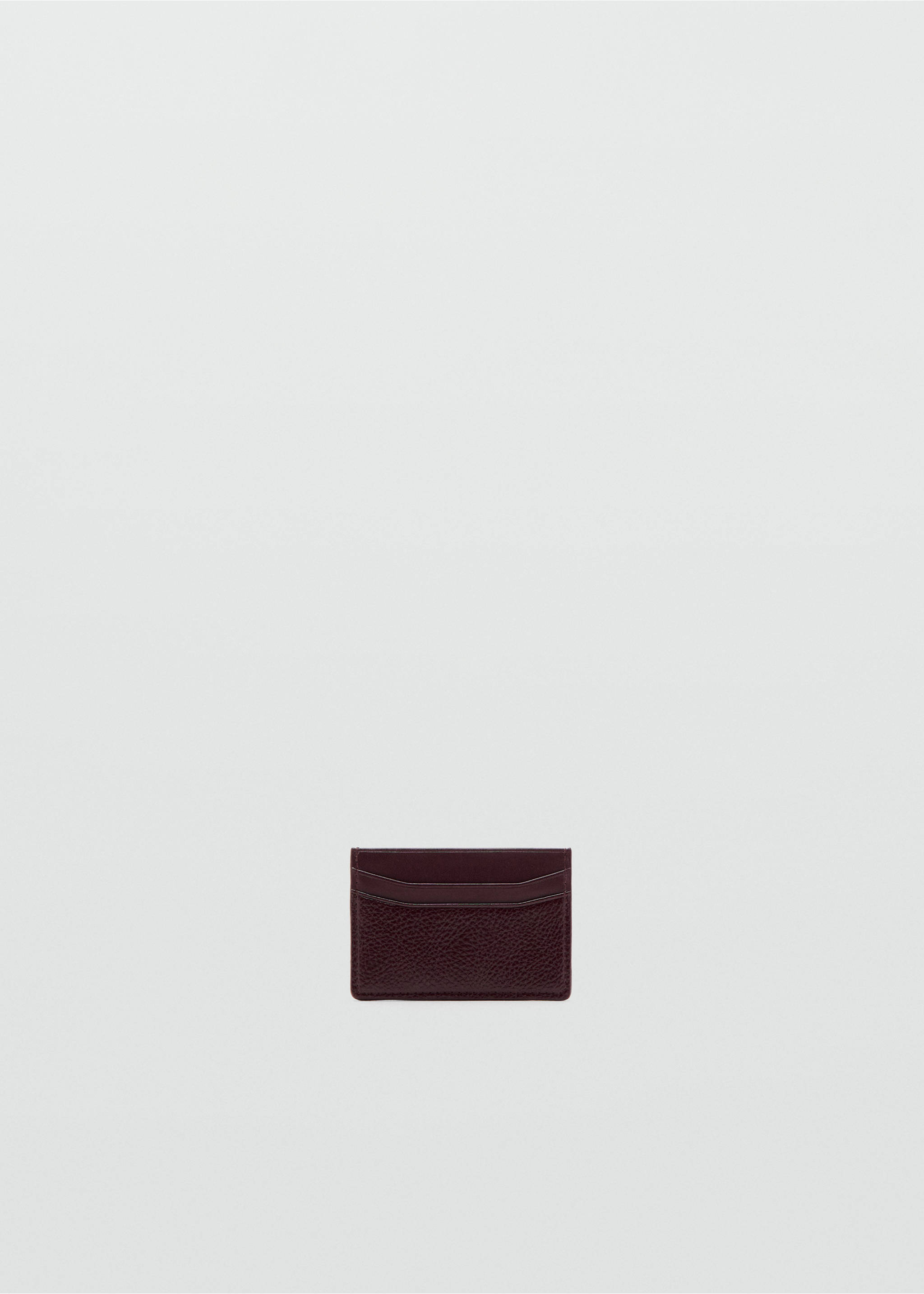 Faux-leather cardholder - Medium plane, Burgundy. Ref: 27083287-00.