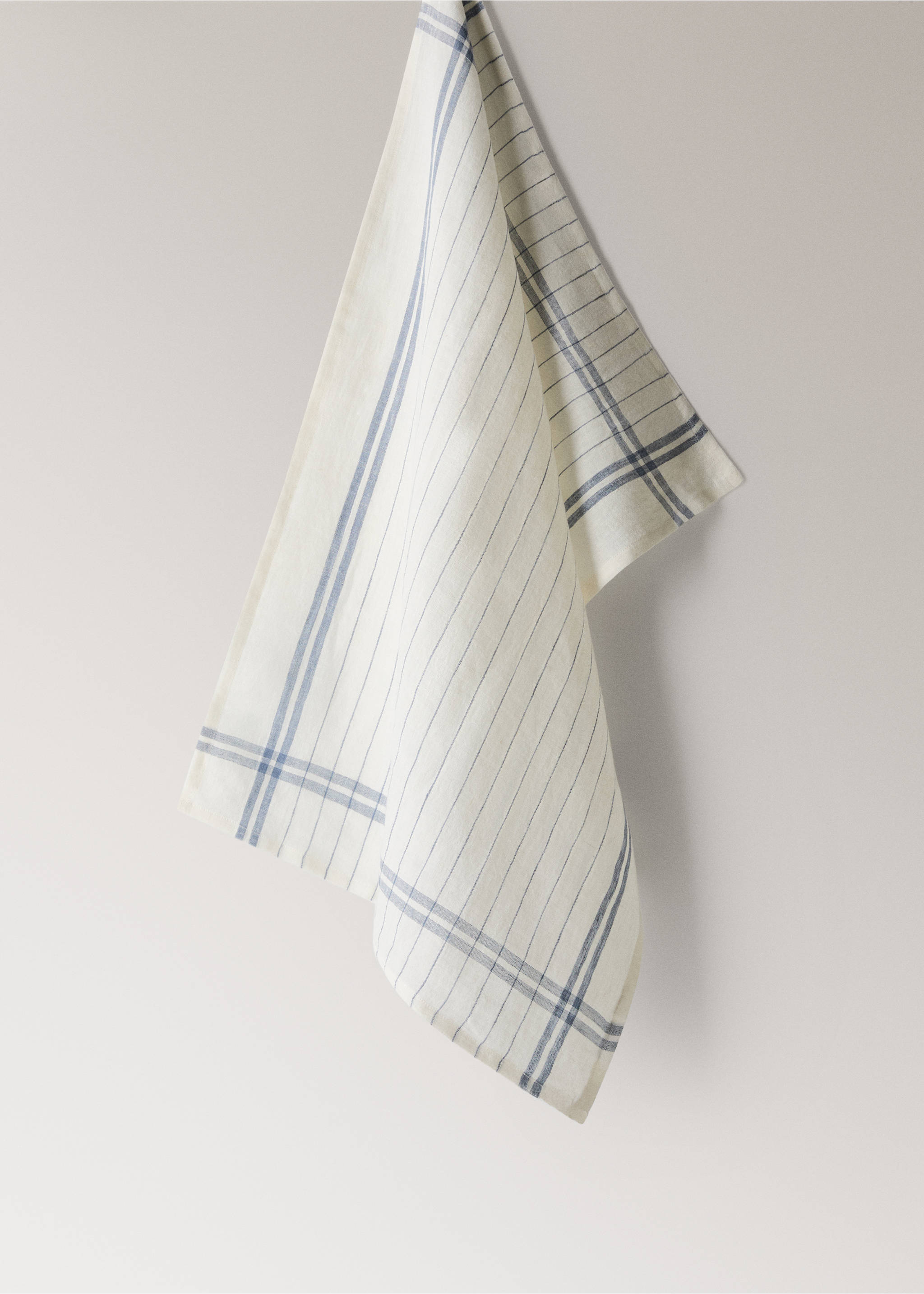 100% linen kitchen towel with stripe design - Article without model, White. Ref: 27083288-00.