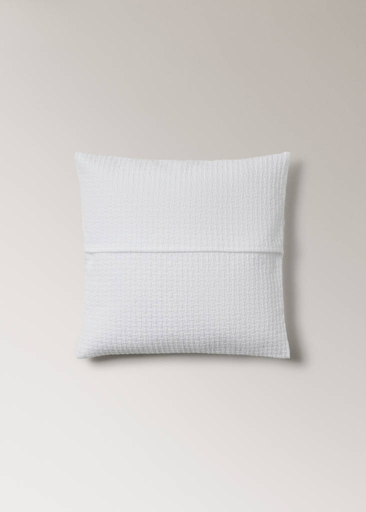 Garment-dyed cotton cushion cover 50x50 cm — White