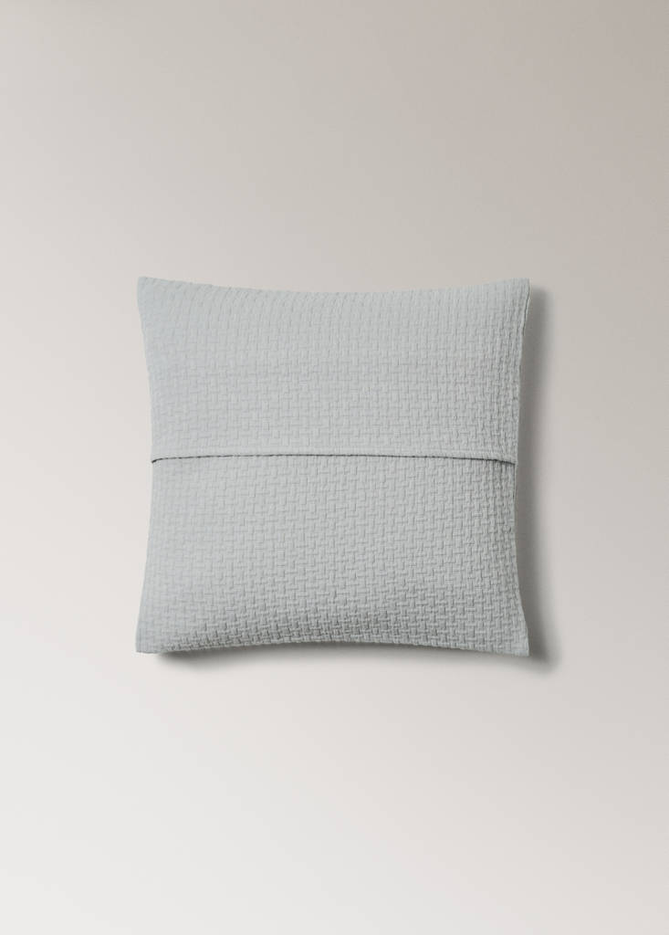 Garment-dyed cotton cushion cover 50x50 cm — Grey