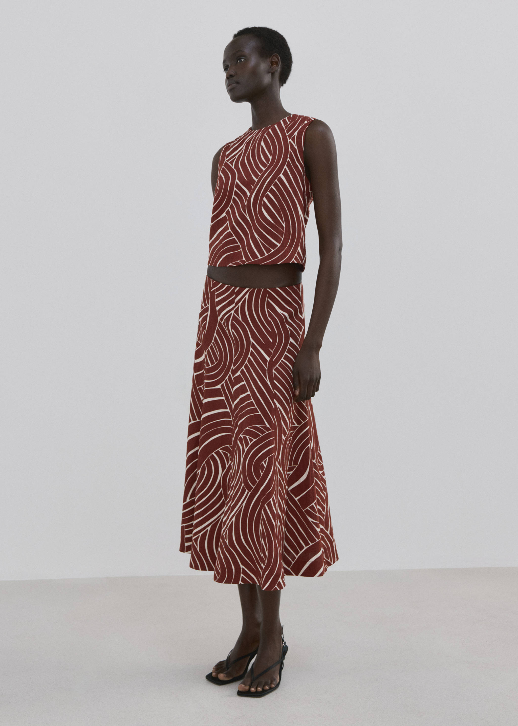 Top estampado geométrico - Plano general