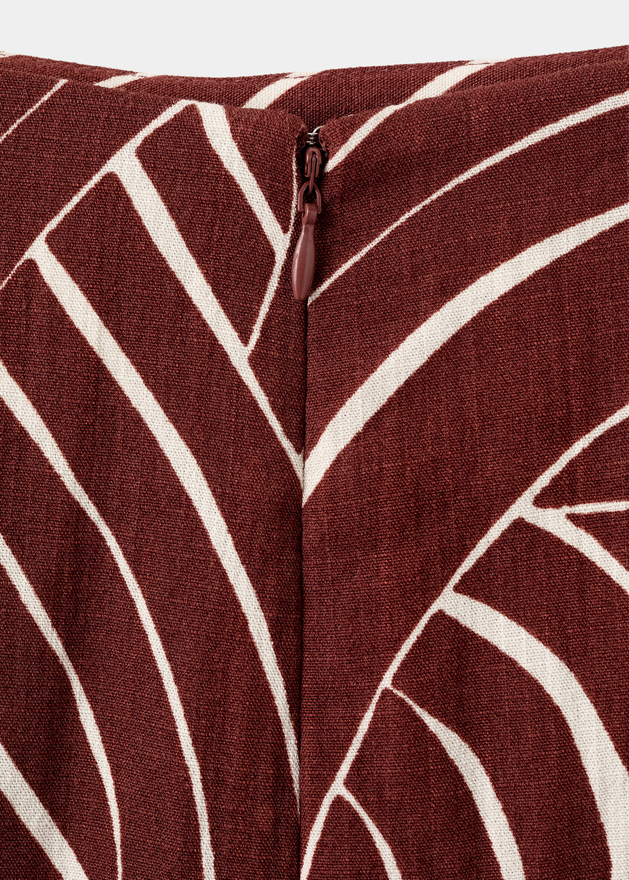 几何印花喇叭裙 - null