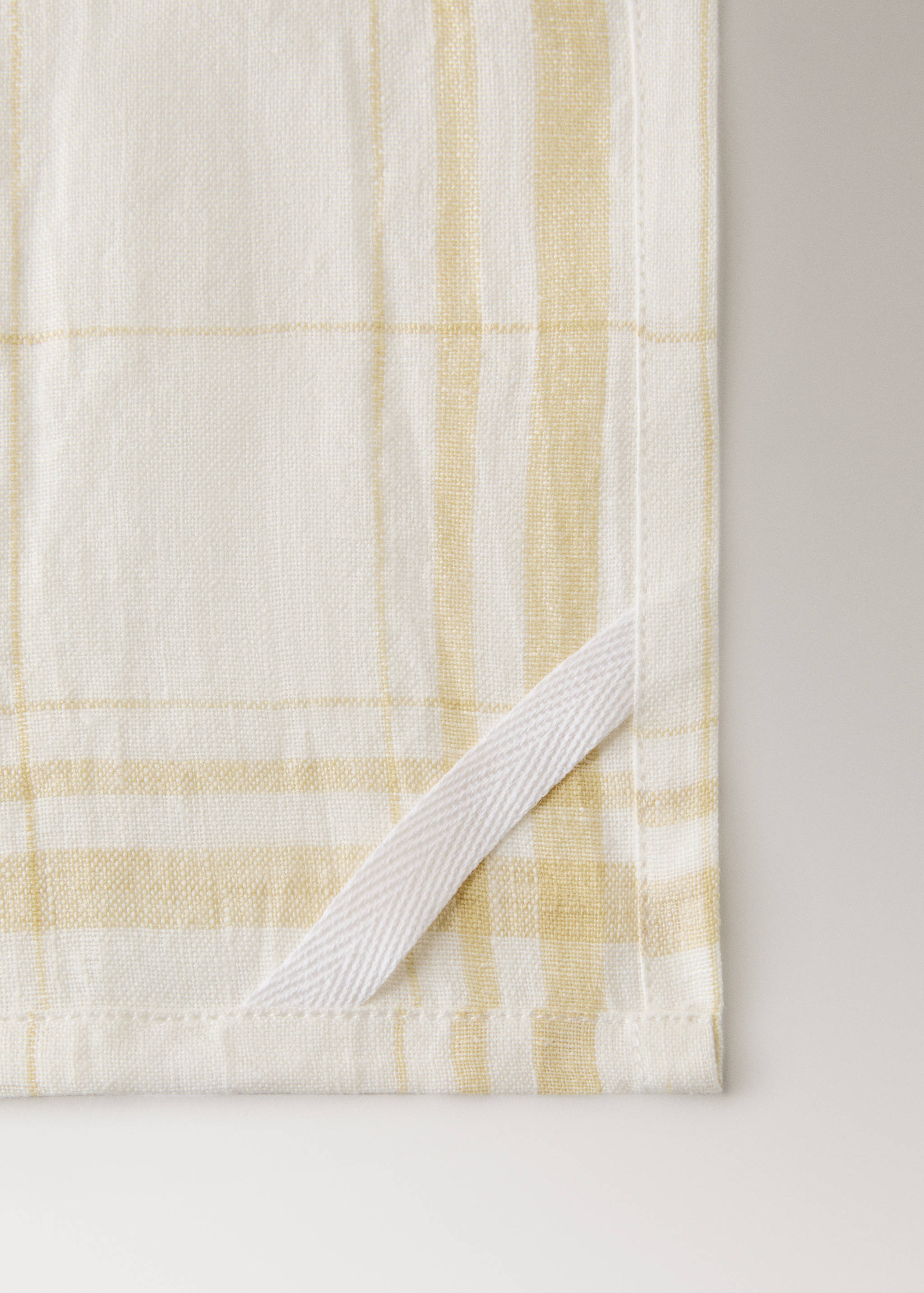 100% linen check-design tea towel - Details of the article 2
