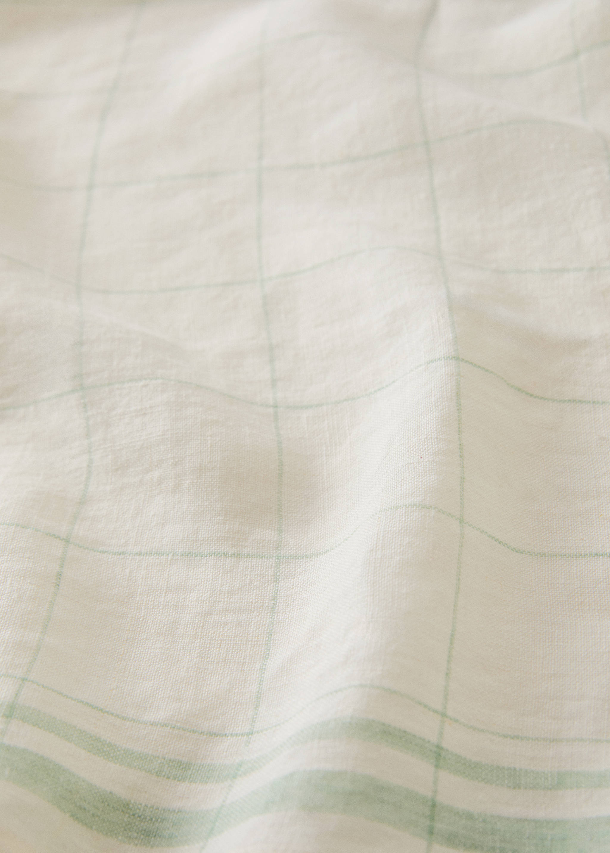 100% linen check-design tea towel - Details of the article 1