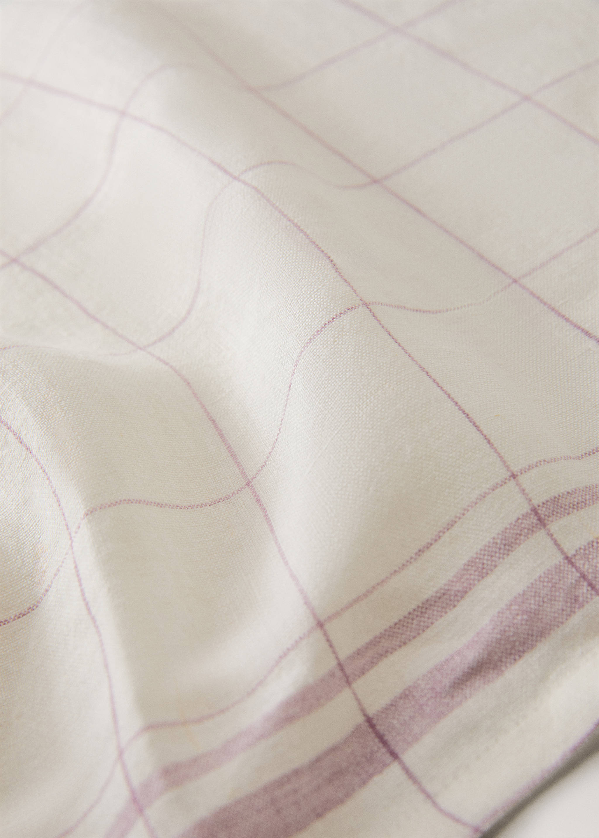 100% linen check-design tea towel - Details of the article 1