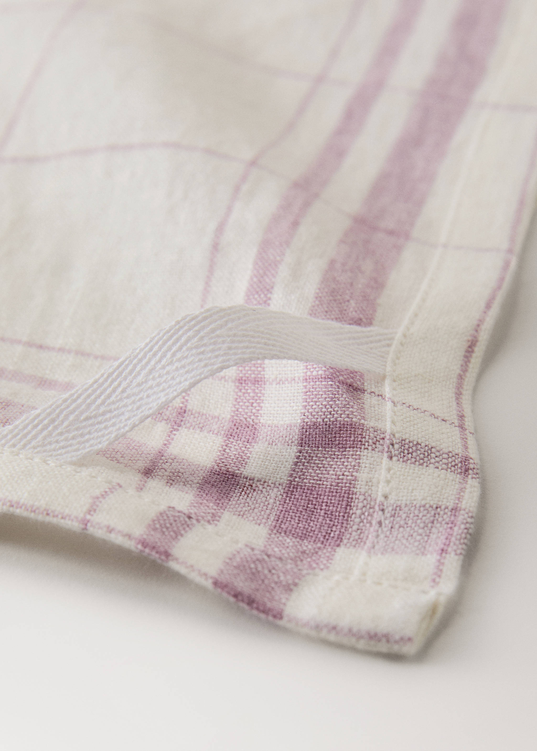 100% linen check-design tea towel - Details of the article 2