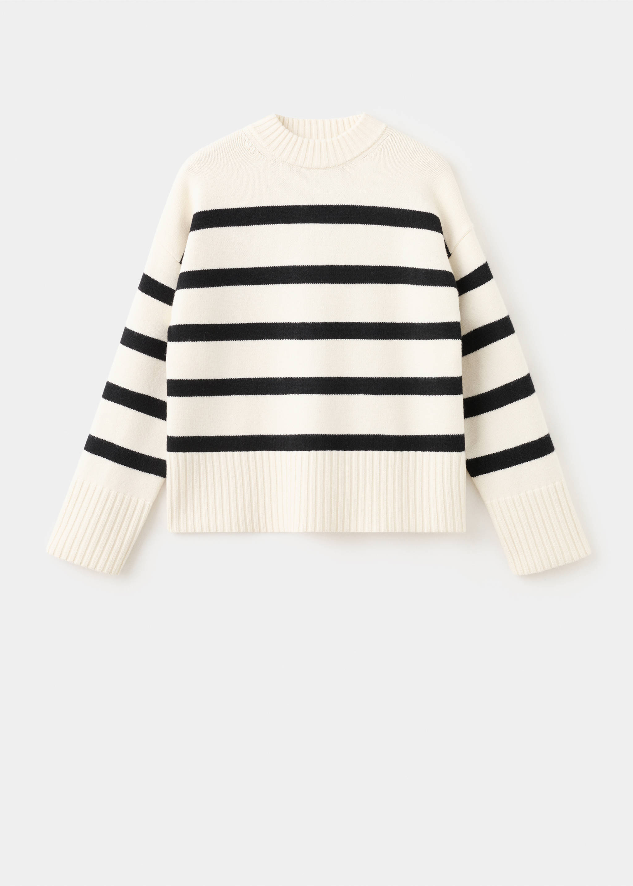 Knit striped sweater - Article without model, Ecru. Ref: 27083294-00.