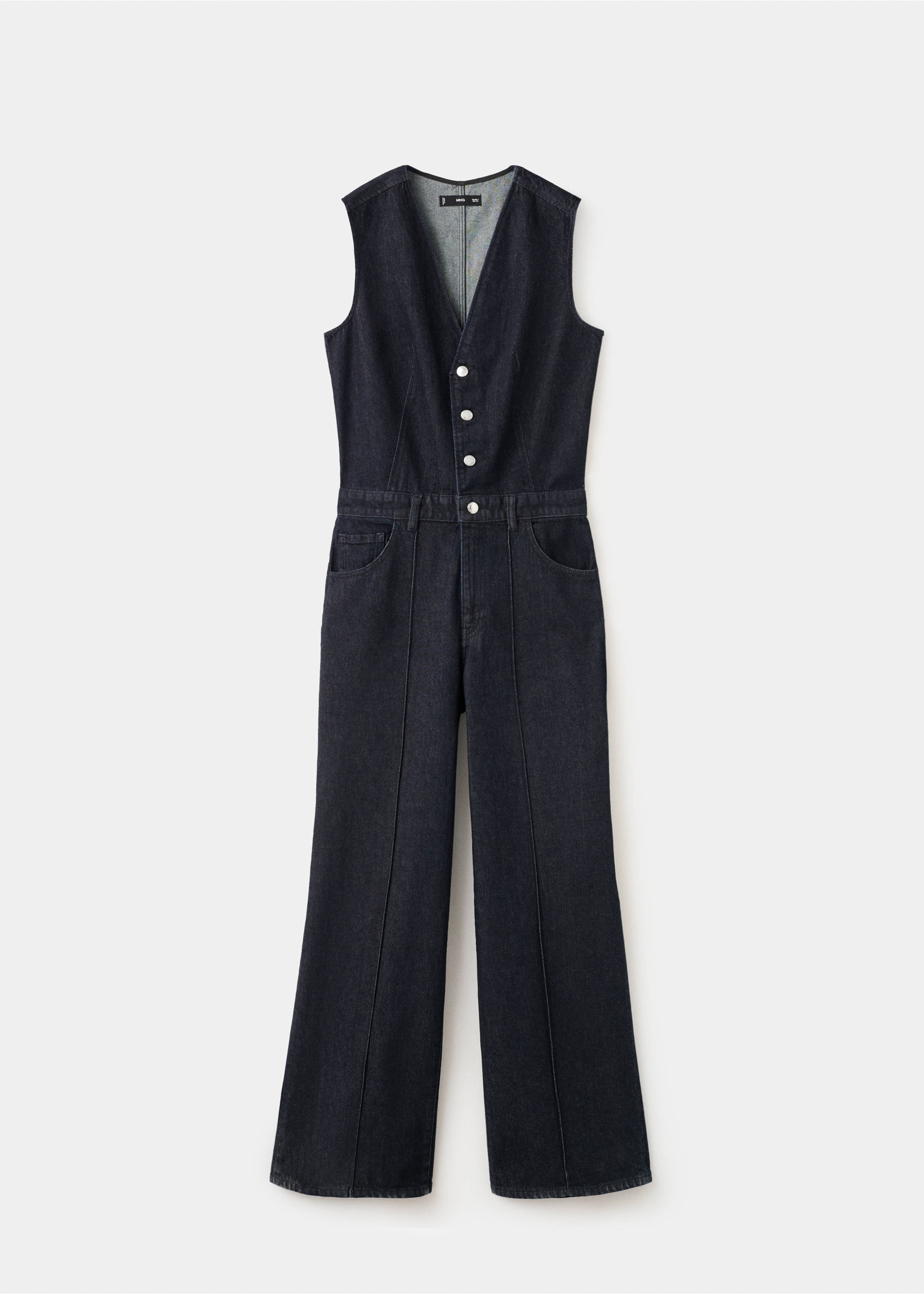 Buttons denim jumpsuit - Article without model, Open Blue. Ref: 27083296-01.