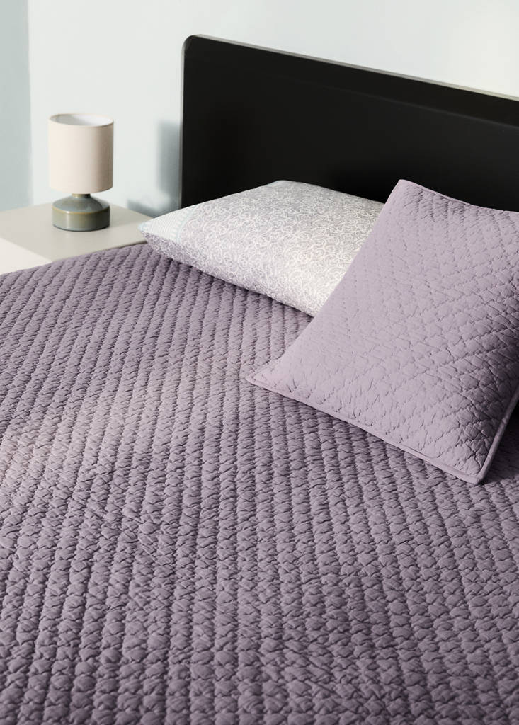 Handgefertigter Baumwoll-Edredón Bett 130/150 cm — Lila