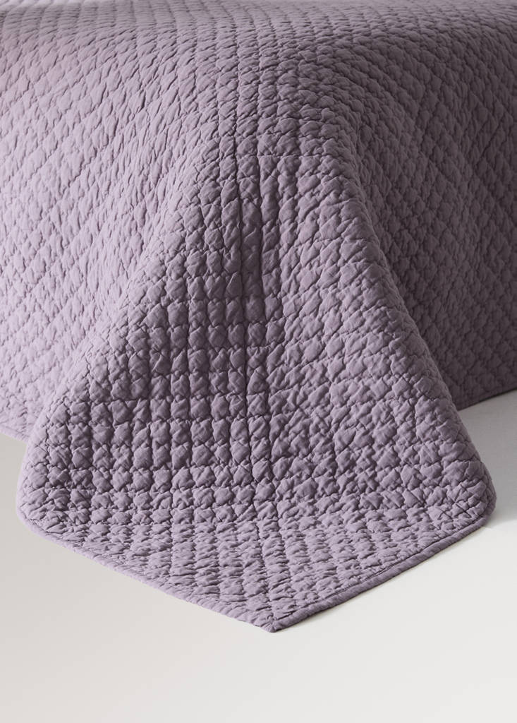 Handgefertigter Baumwoll-Edredón Bett 130/150 cm — Lila