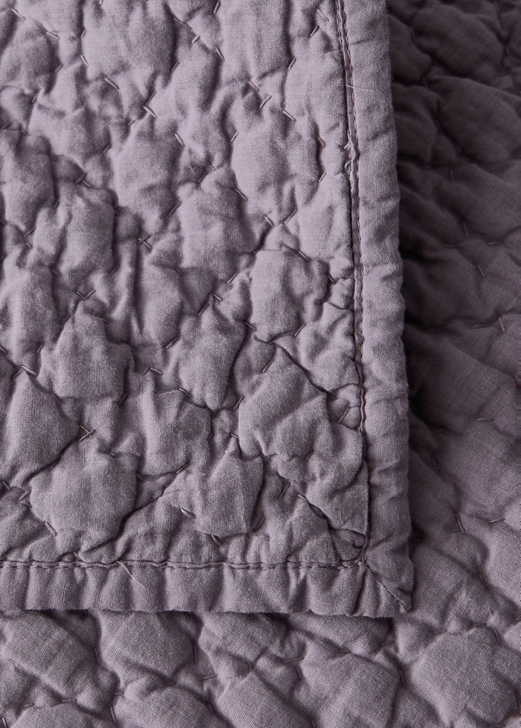 Handgefertigter Baumwoll-Edredón Bett 130/150 cm — Lila