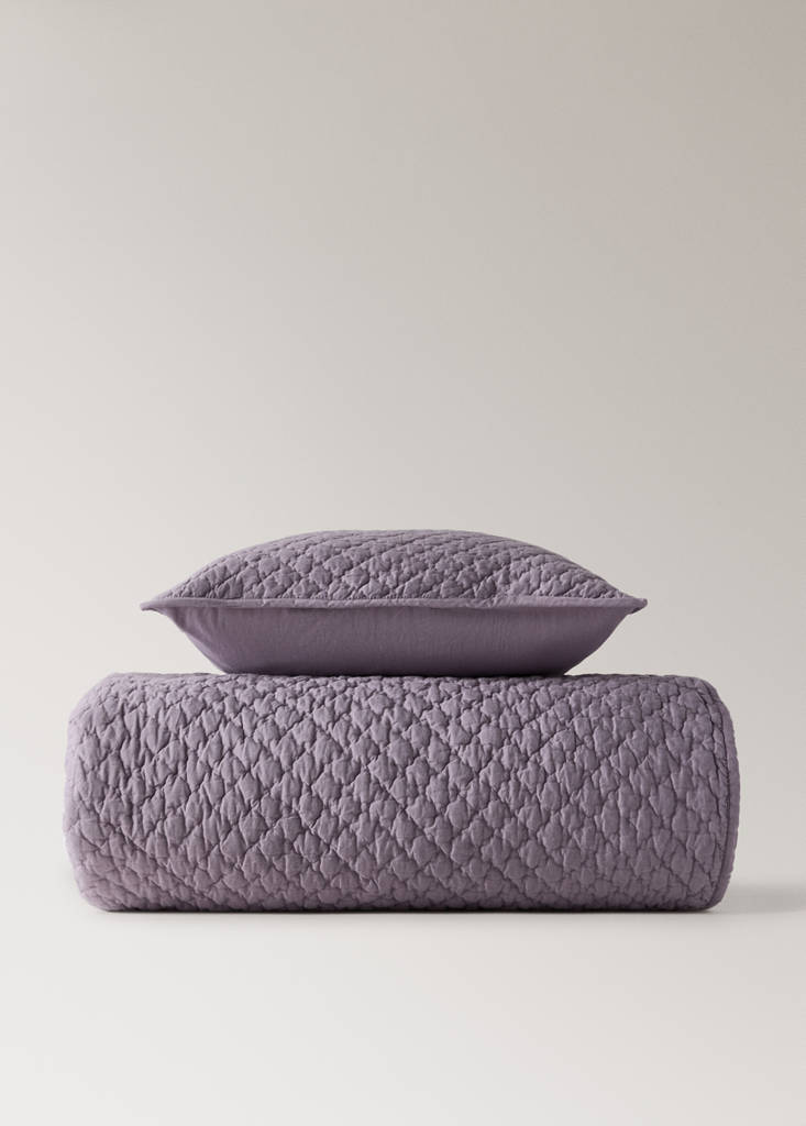 Handgefertigter Baumwoll-Edredón Bett 130/150 cm — Lila