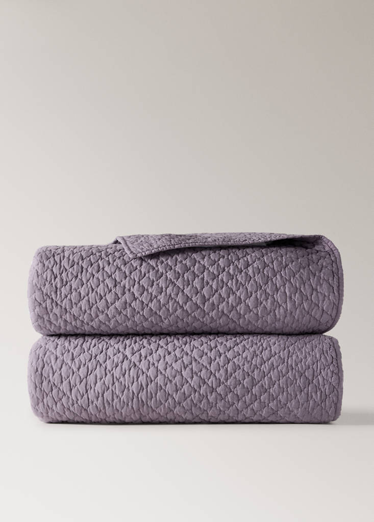 Handgefertigter Baumwoll-Edredón Bett 130/150 cm — Lila