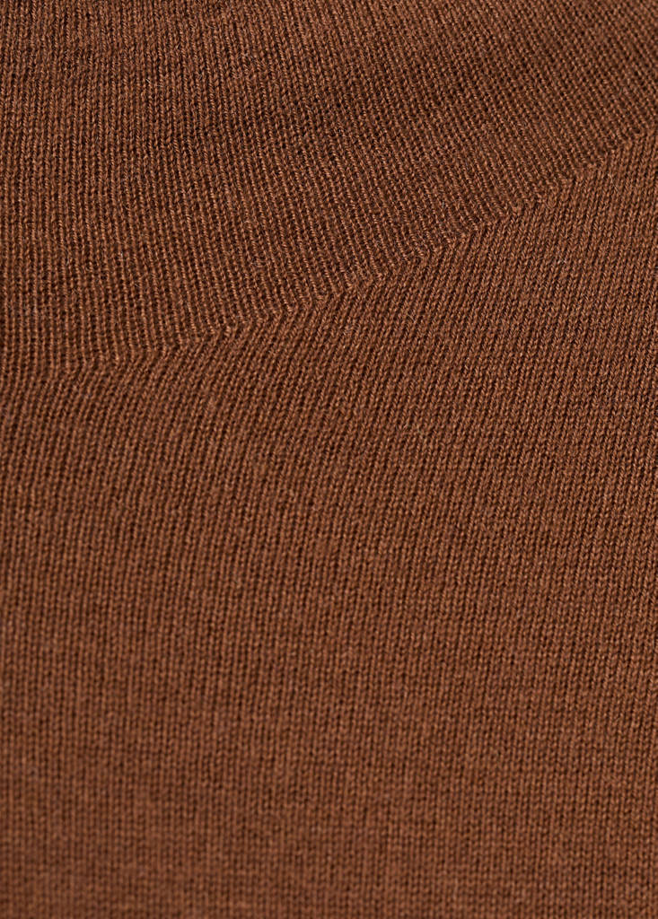 Knitted dress with bell sleeves — Caramel