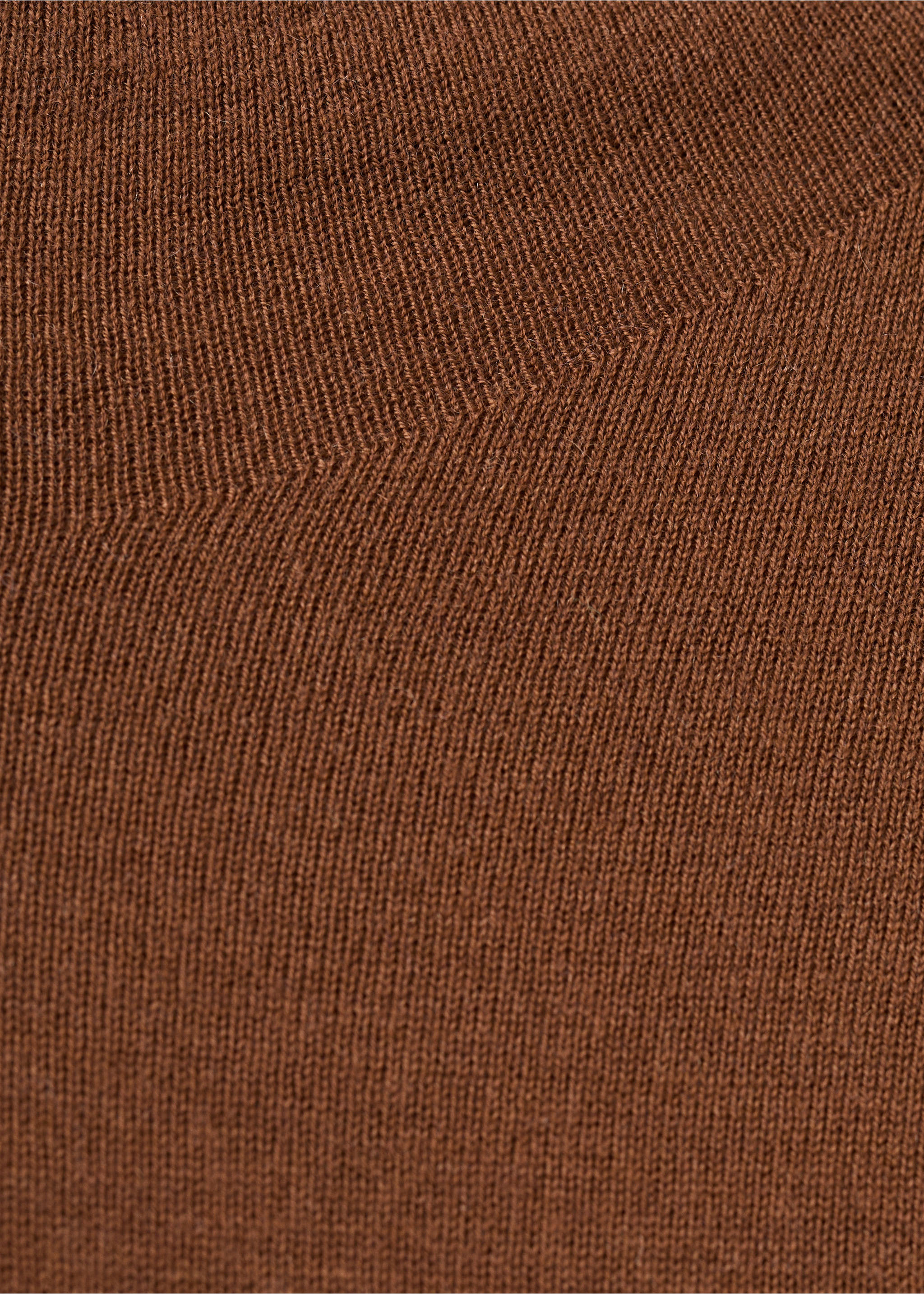 Knitted dress with bell sleeves - Details of the article 0, Caramel. Ref: 27083298-00.