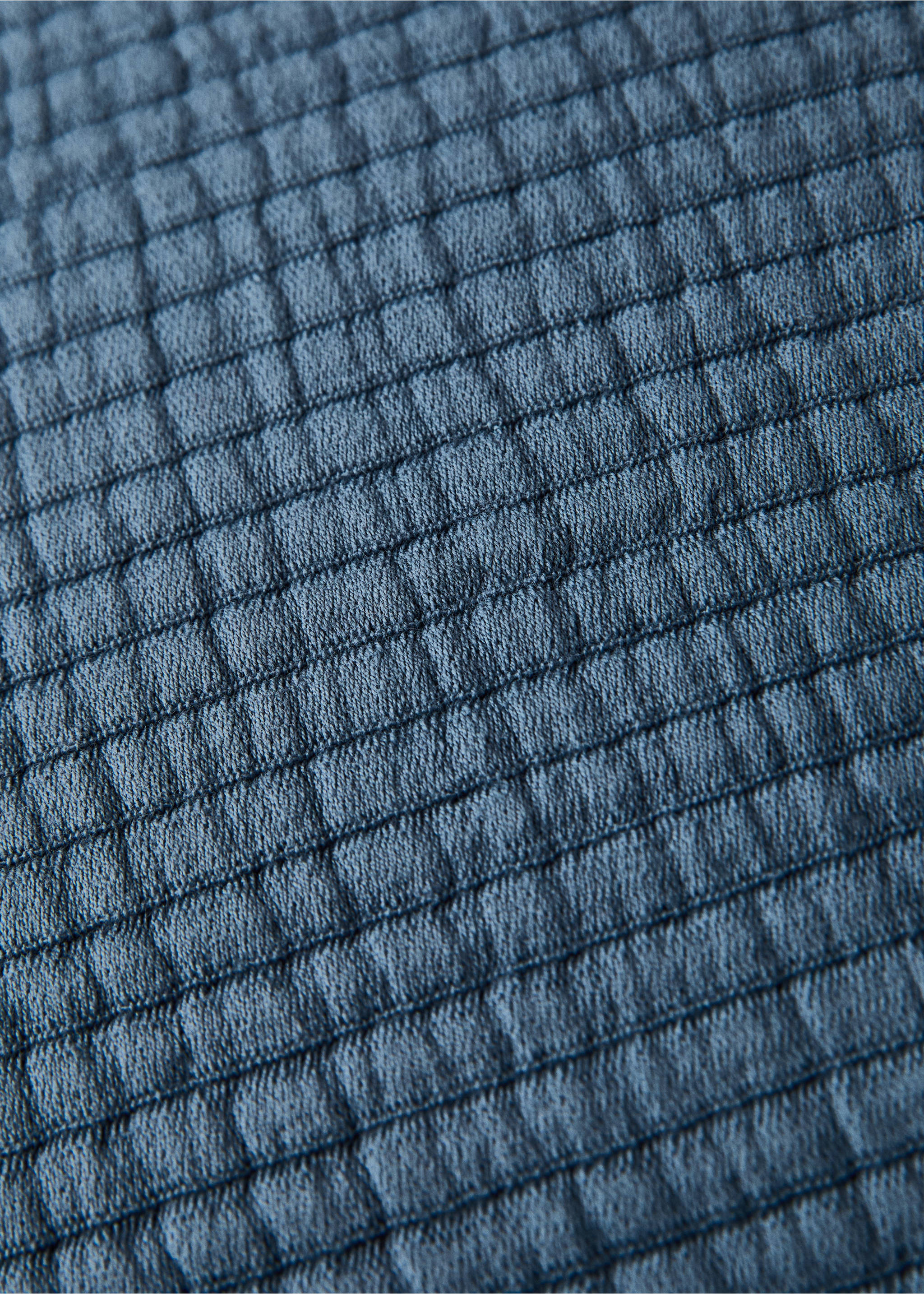 Gauze cushion cover with flange 50x50 cm - Details of the article 3, Blue. Ref: 27083299-00.