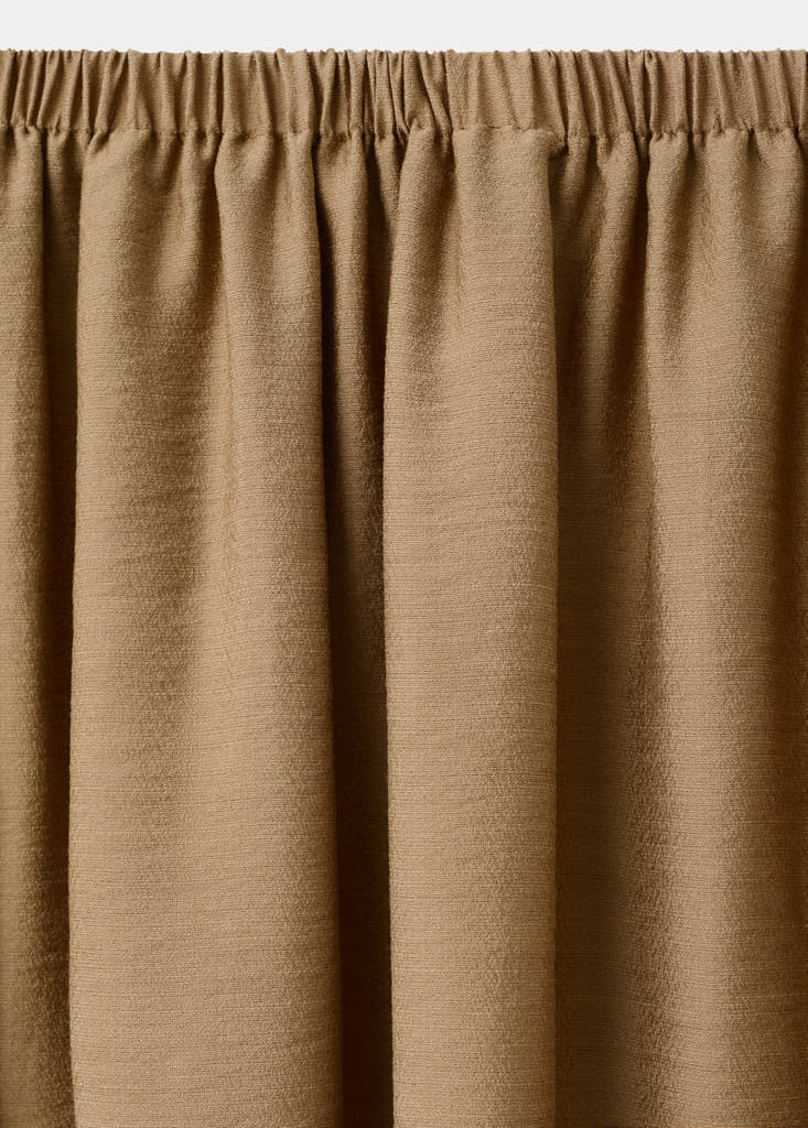Gathered midi skirt — Brown