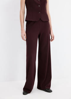 Straight low-rise suit trousers — Burgundy 1