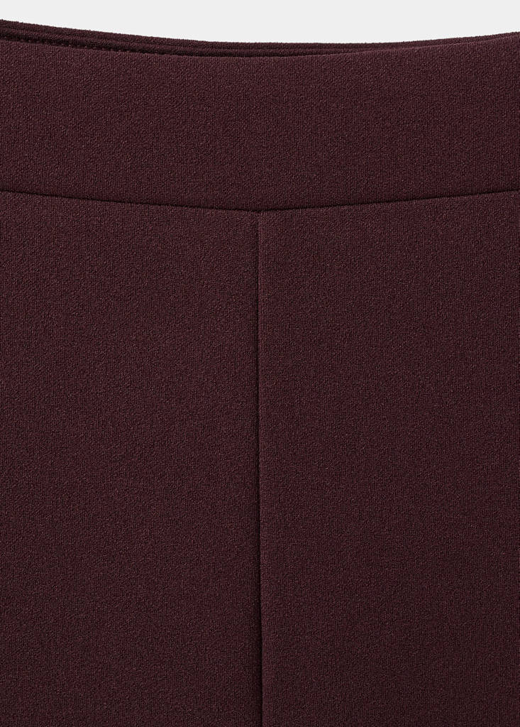 Straight low-rise suit trousers — Burgundy
