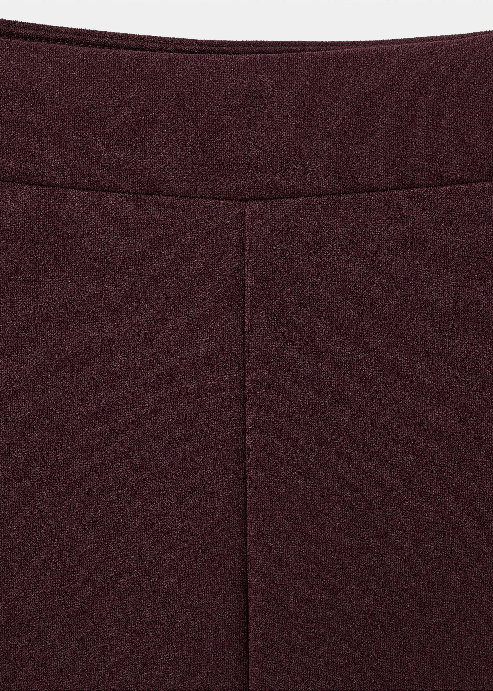 Straight low-rise suit trousers - Details of the article 8, Burgundy. Ref: 27083303-00.