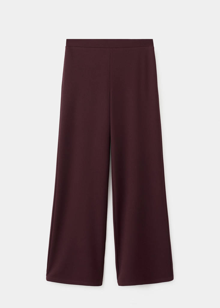 Straight low-rise suit trousers — Burgundy