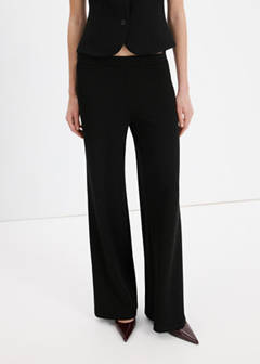 Straight low-rise suit trousers — Black 1