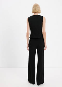 Straight low-rise suit trousers — Black 3