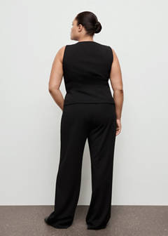 Straight low-rise suit trousers — Black 7