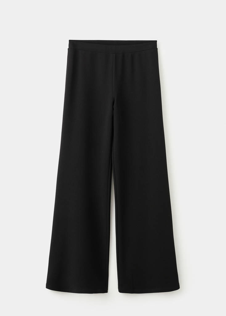 Straight low-rise suit trousers — Black
