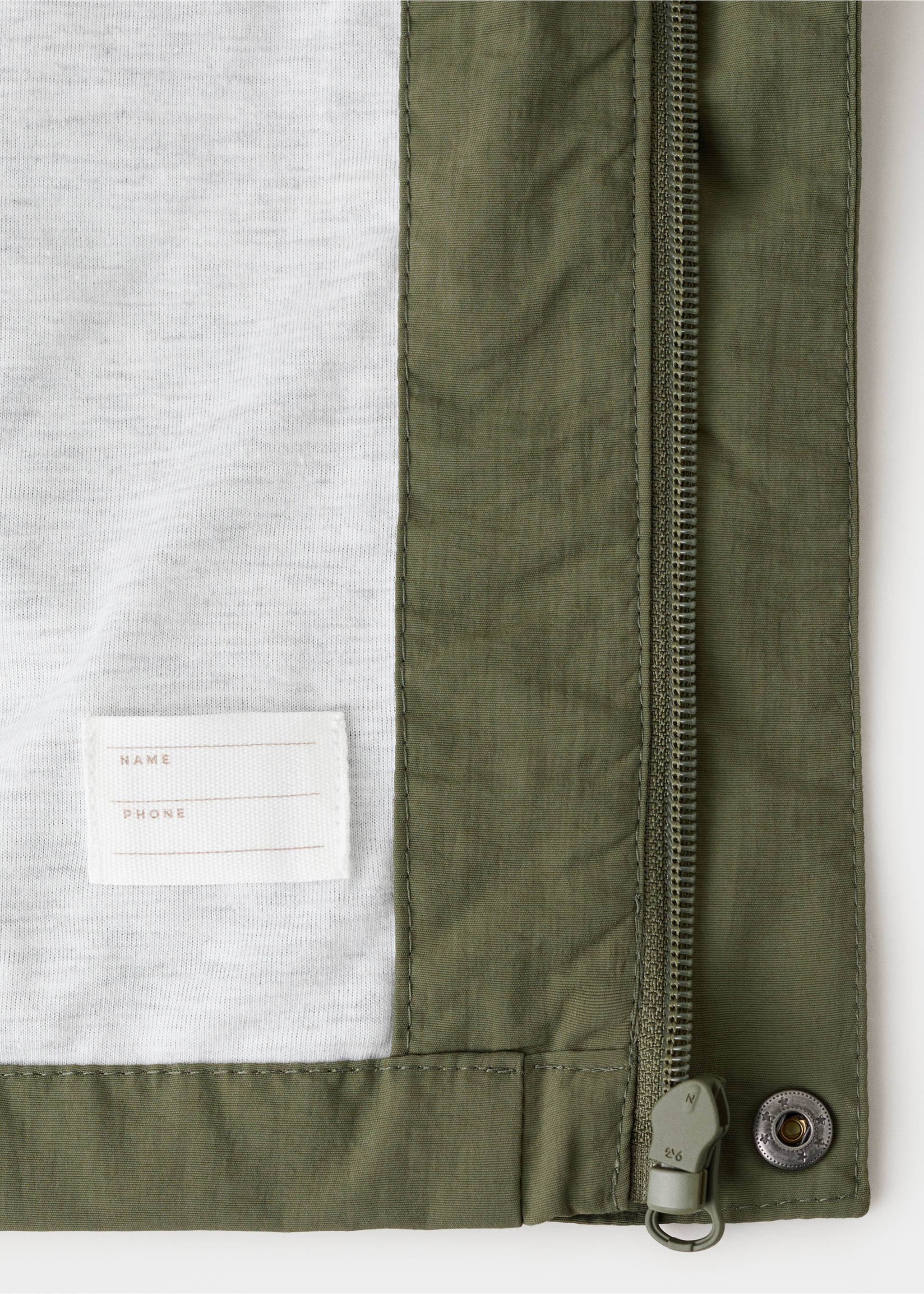 Chaqueta impermeable capucha - Detalle del artículo 0, Khaki. Ref: 27083305-00.