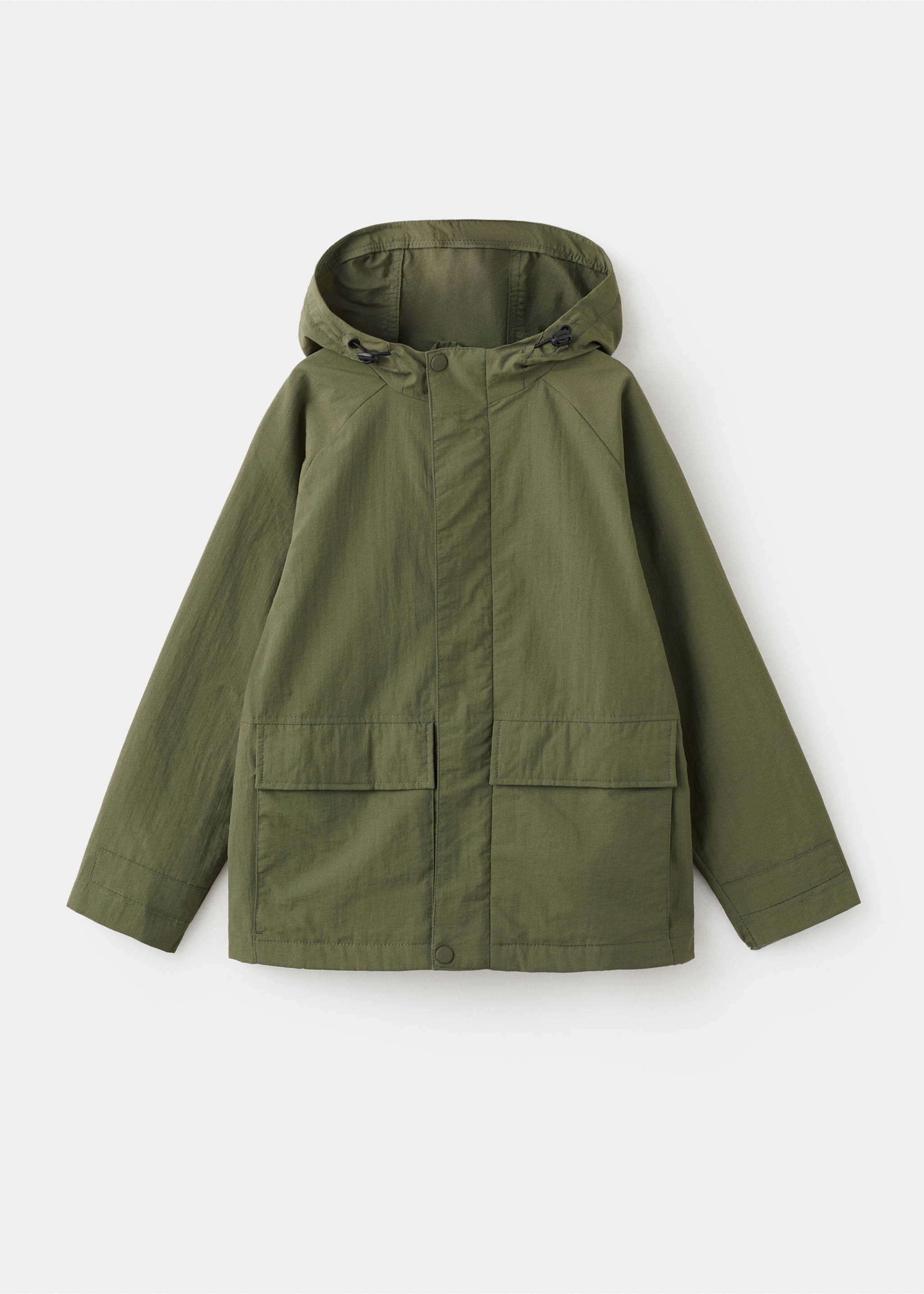 Hooded water-repellent parka - Article without model, Khaki. Ref: 27083305-00.