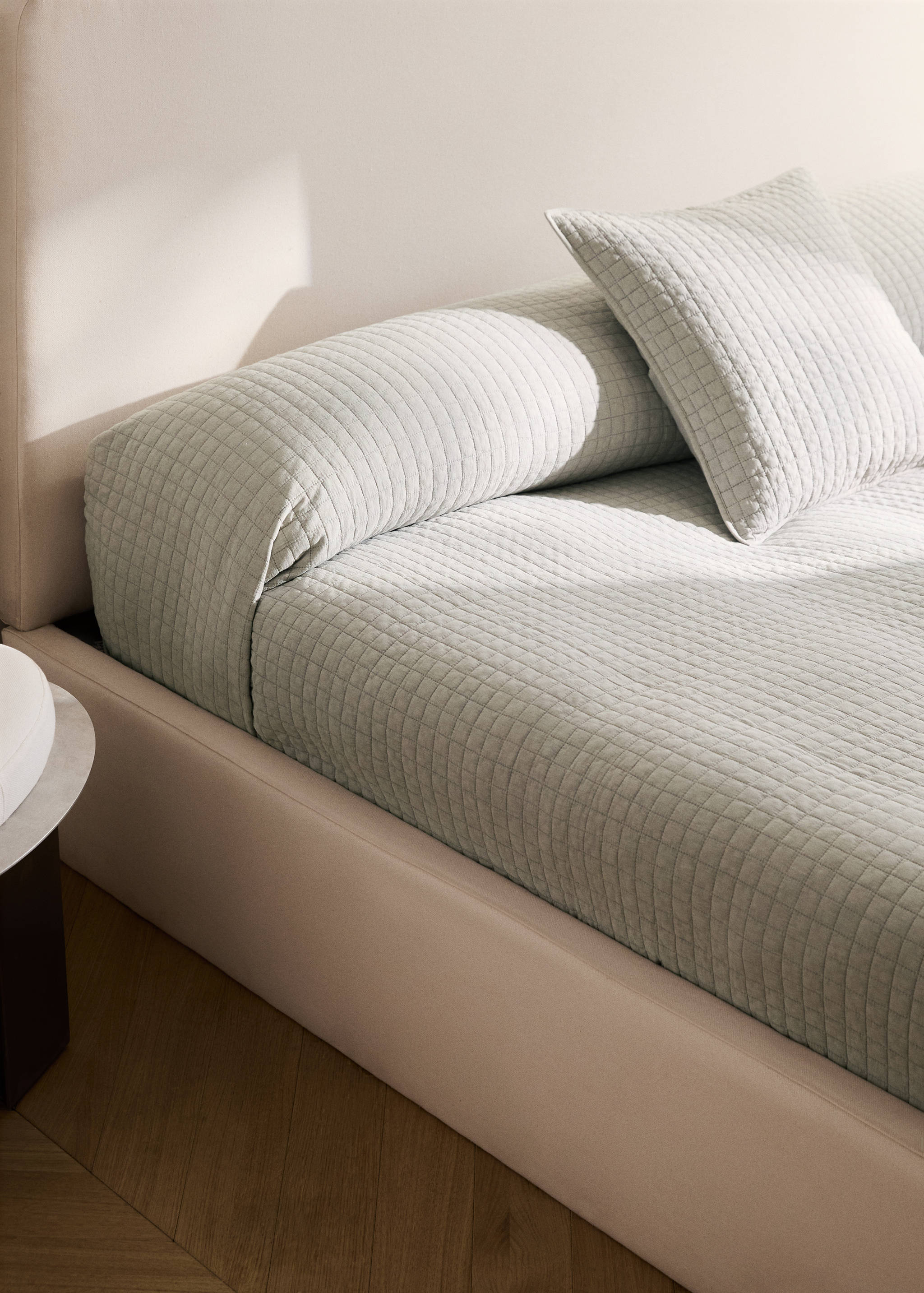 Cotton garment-dyed check duvet Bed 130/140 cm - Details of the article 7