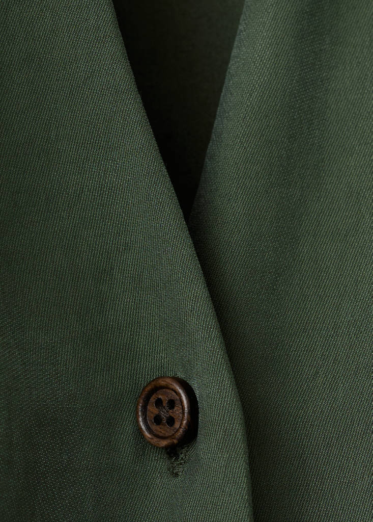 Halter-neck jumpsuit with belt — Khaki