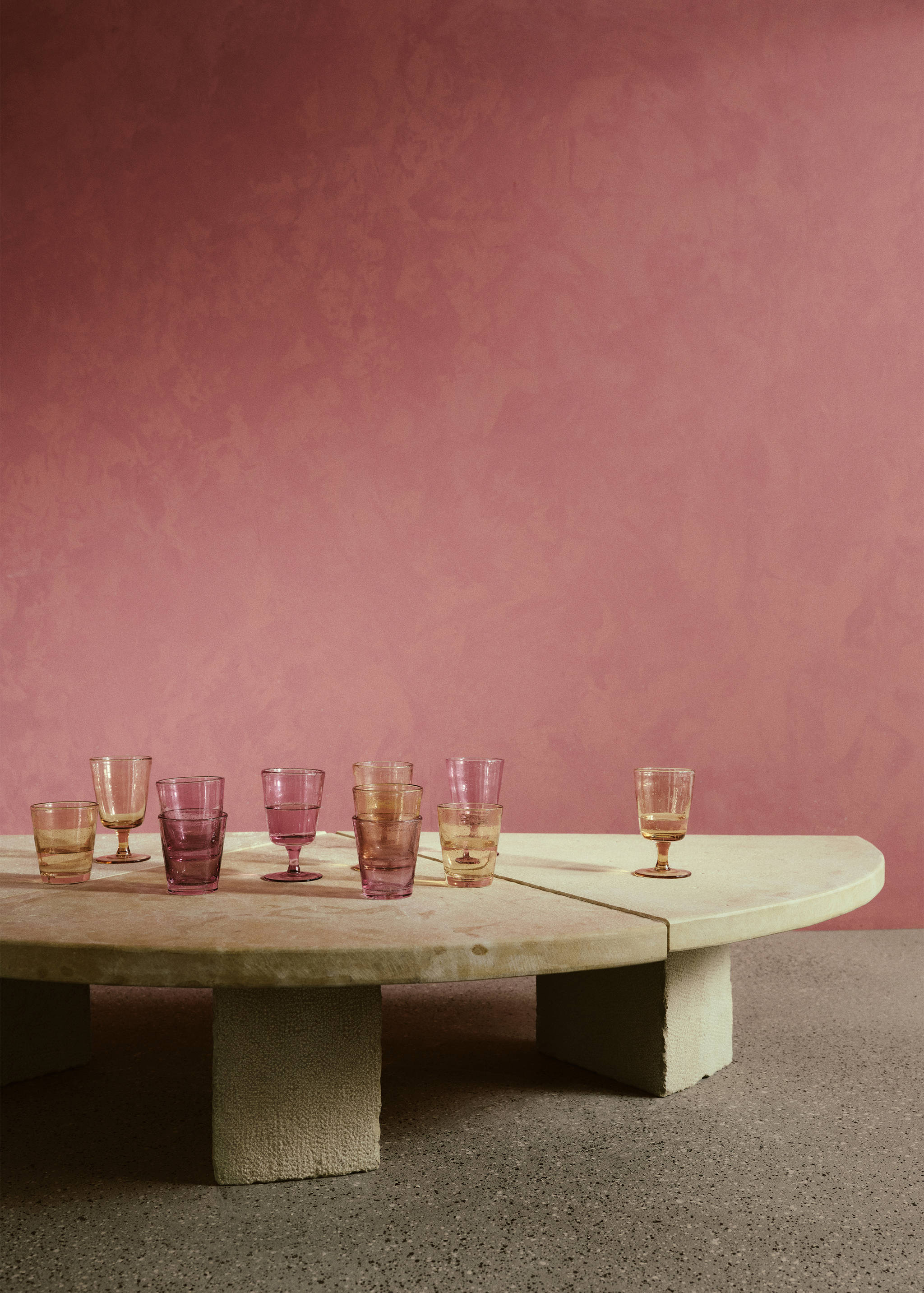 Färgat glas på fot med bubblor - Detaljer om artikeln 6