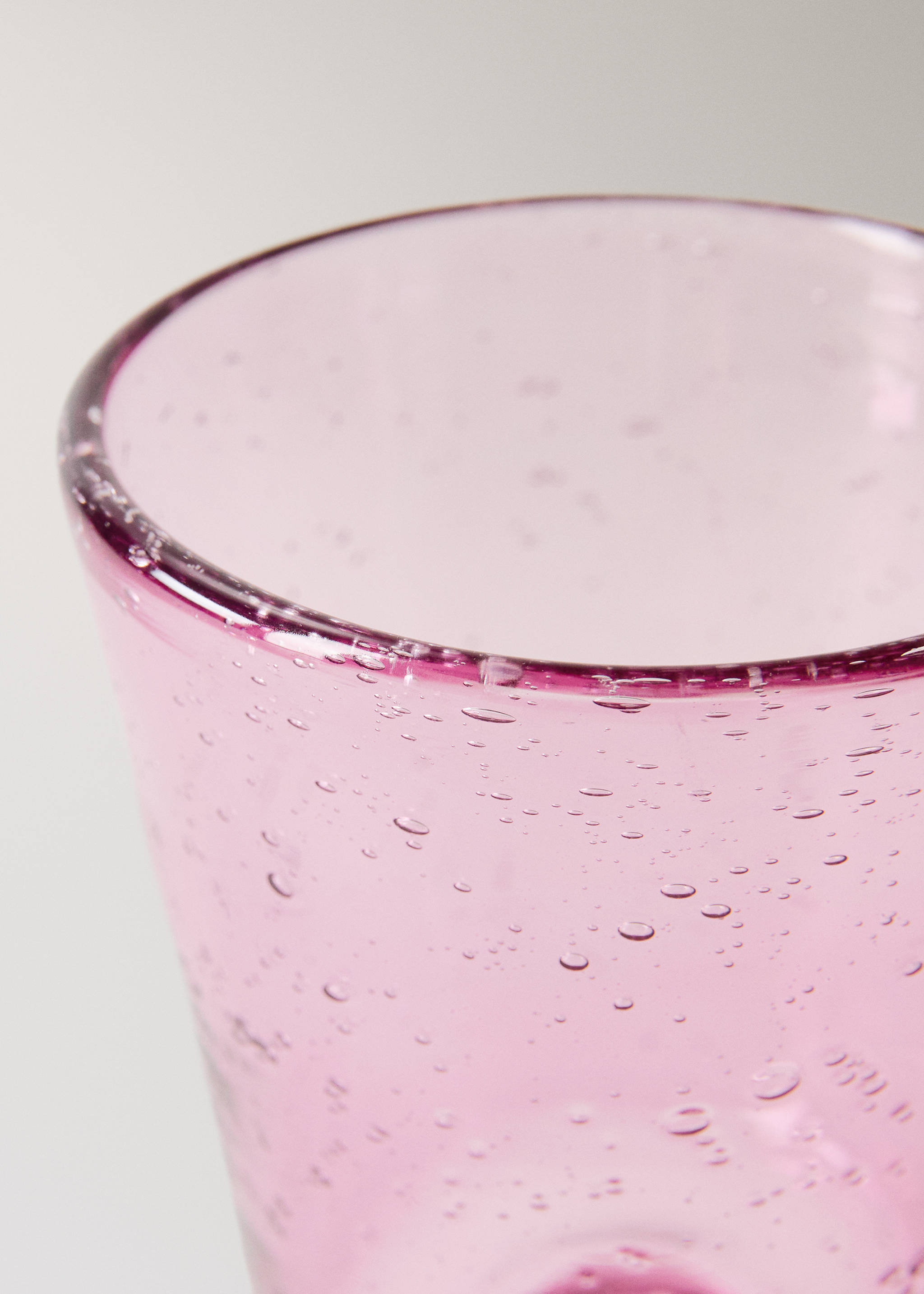 Färgat glas på fot med bubblor - Detaljer om artikeln 1