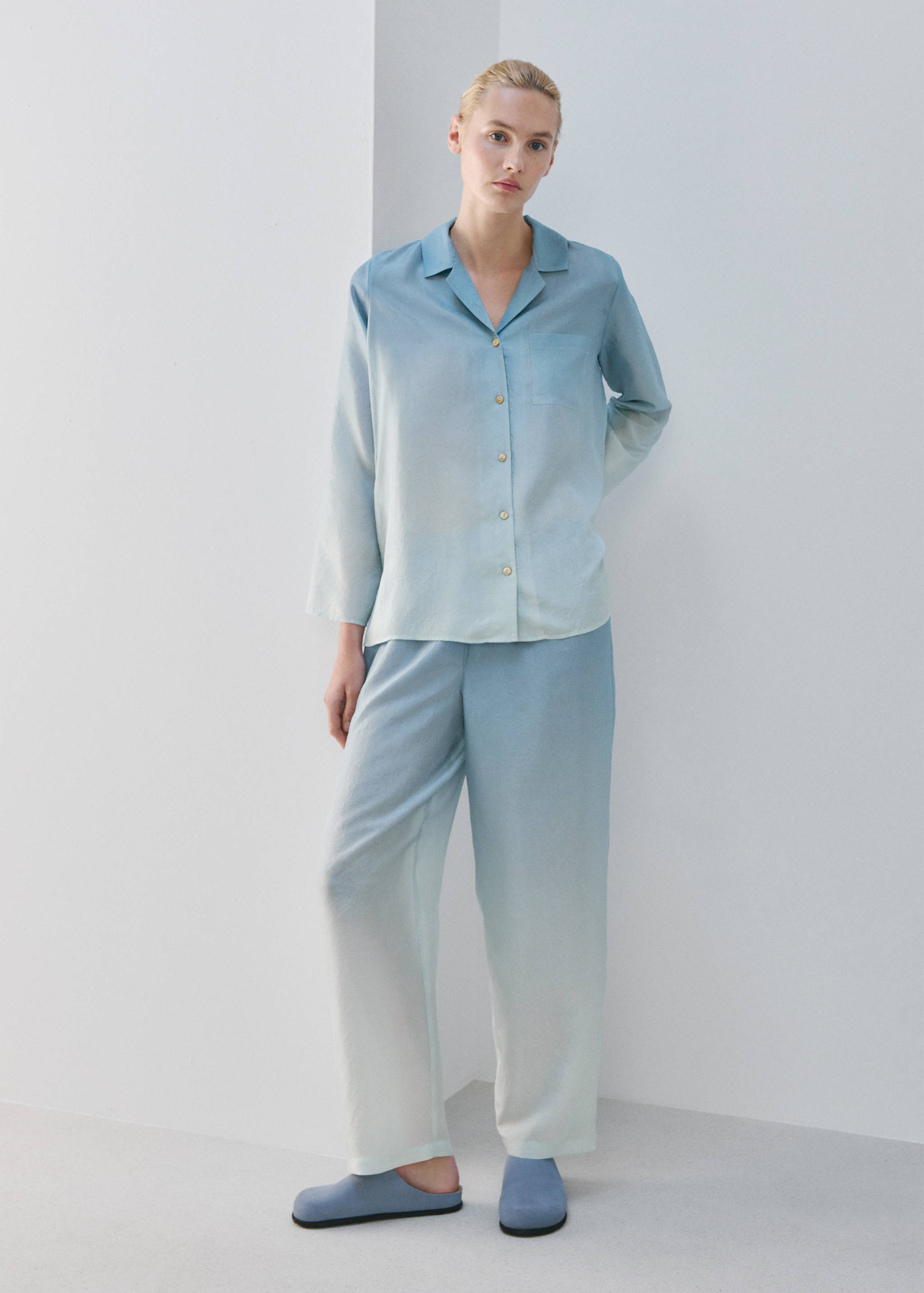 Ombre silk shirt - General plane