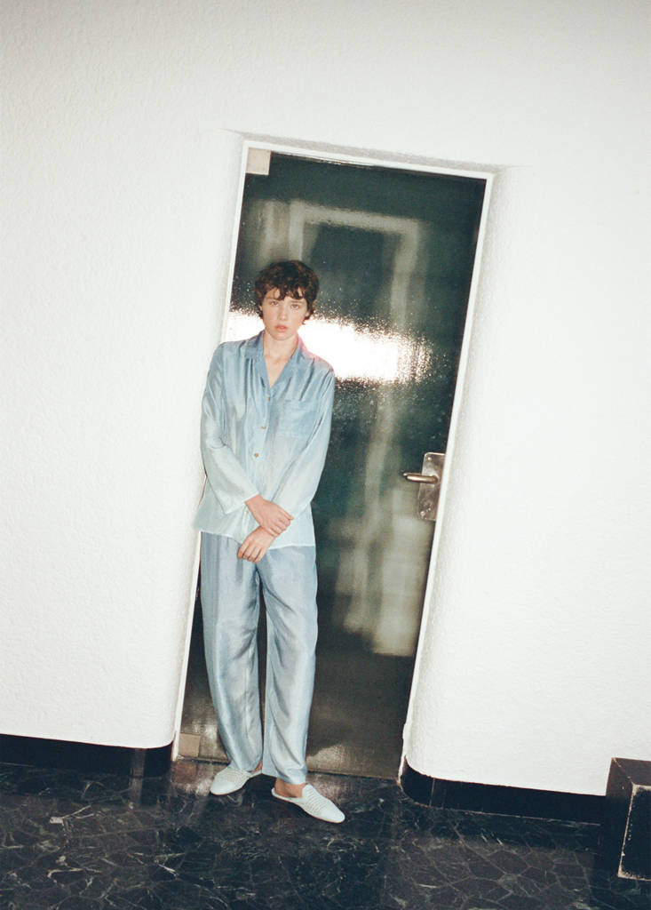 Ombre silk shirt — Blue