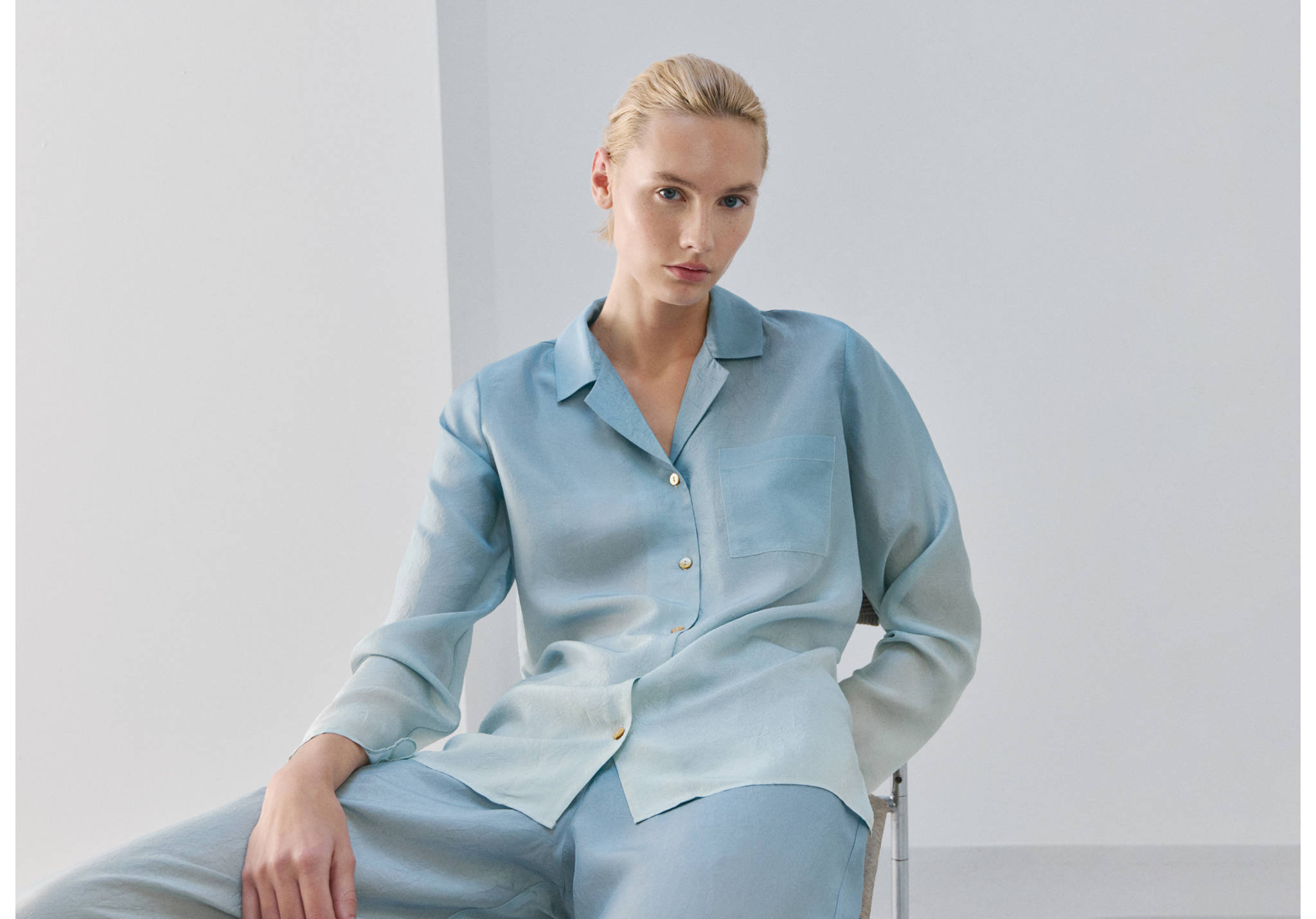 Ombre silk shirt - Panoramic plane
